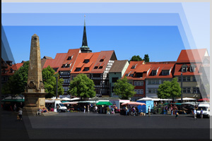 Fotografie Erfurt 16 - Fachwerkhuser am Domplatz