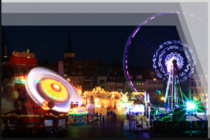 Fotografie Erfurt 30 - Domplatz, Rummel, Oktoberfest bei Nacht