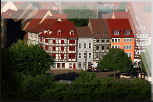Fotografie Erfurt 14 - Fachwerkhuser am Domplatz